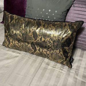 Cynthia Rowley Snakeskin Gold Foil Pillow